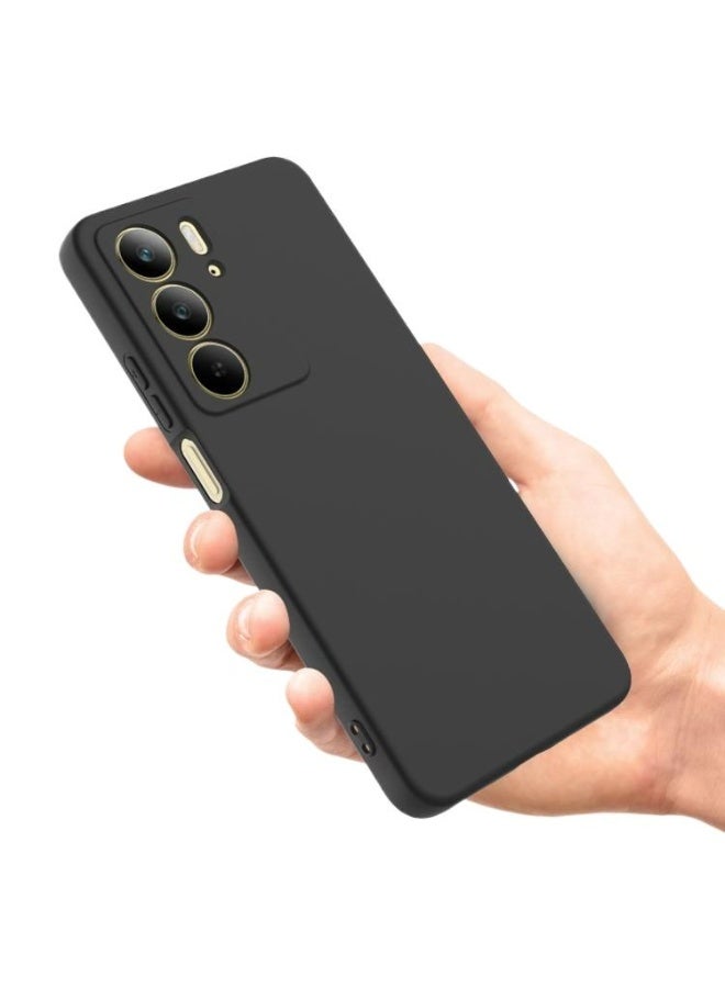 Protective Cover For Realme C75 , Slim Fit Soft Back  TPU Case Flexible Silicone Cover Compatible For Realme C75 - Black